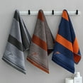 thumbnail image 1 of Toalla de baño de algodón para baño | Toallita gruesa y suave absorbente | 1 pieza | 29,1 x 13,3 pulgadas | Toalla de spa facial duradera y de secado rápido | Regalo para el hogar | Azul Gris, 1 of 8