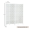 thumbnail image 6 of Roundhill Furniture Quarterfoil infused Diamond 4-Panel Room Divider in White, 6 of 6