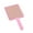 Pink, variant on huanledash Makeup Mirror with Handle Good Grip Barber Hairdressing Handheld Mirror Square Makeup Vanity Mirror Salon Accessories