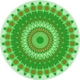thumbnail image 1 of Ahgly Company Machine Washable Indoor Round Transitional Jade Green Area Rugs, 7' Round, 1 of 7