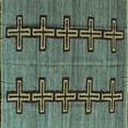 thumbnail image 1 of Ahgly Company Indoor Square Oriental Light Blue Modern Area Rugs, 3' Square, 1 of 4