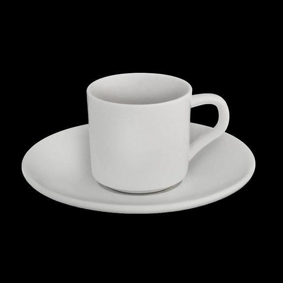 WILMAX FINE PORCELAIN SET OF 6 (3 OZ | 90 ML COFFEE CUPS & SAUCERS) WL-993007/AB