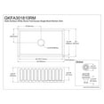 thumbnail image 4 of Gourmetier GKFA301810RM Arcticstone 30" Solid Surface White Stone Apron-Front Single Bowl Farmhouse Kitchen Sink with Strainer, Matte White, 4 of 7
