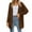 Brown, variant on XFLWAM Womens Long Sleeve Open Front Cable Knit Cardigans Lightweight Solid Color Sweater Coat with Pockets Wine Red S