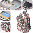 thumbnail image 4 of Fireman and Sign White Pattern Cute School Backpack Bag with Padded Back and Adjustable Shoulder Straps 16.9 X 12.6 X 5.9 Inches, 4 of 5