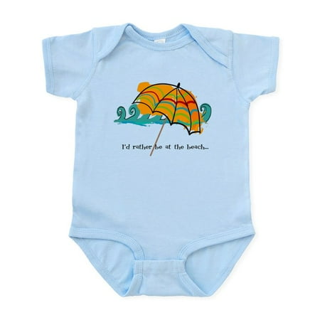 

CafePress - I d Rather Be At The Beach Infant Bodysuit - Baby Light Bodysuit Size Newborn - 24 Months