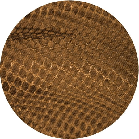 

Ahgly Company Indoor Round Patterned Blood Red Brown Area Rugs 5 Round