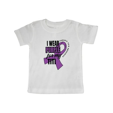 

Inktastic Chronic Pain I Wear Purple For My Titi Gift Baby Boy or Baby Girl T-Shirt