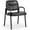 Black- 1 Pack, variant on LiteHaven  Leather Guest Chair with Padded Arm, Waiting Room Chairs Stationary Rest for Reception Area Conference Room Lobby Home Computer Desk Bedroom Elderly  Black- 2 Pack