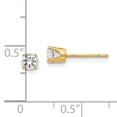 thumbnail image 7 of 14K Yellow Gold 3.75mm Cubic Zirconia Stud Earrings, 7 of 7