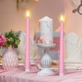 thumbnail image 2 of HSHDLDF 24 Packs Flameless Taper Candles Battery Operated 11 Inch Long Candle Light LED Flameless Candlesticks Fake Candles Flickering Tapered Candles for Valentine's Day, Wedding(Pink), 2 of 7