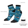 thumbnail image 4 of Uemuo Construction Trucks Printed Crew Socks, Moisture-Wicking Socks, Athletic Socks for Men Breathable Cushion Socks Casual Sport Socks for Running Traveling, 4 of 6