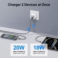 thumbnail image 7 of PD & QC Dual Port Type C Charger Block Fast Wall Charger with 2Pcs 6FT Braided Cable, Power Adapter Compatible with iPhone 17/16/15 Pro Max iPad Pro Galaxy S26 Android, White, 7 of 7