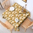 thumbnail image 2 of Beige Sunflower Cluster Pattern Square Tablecloth,Waterproof Square Table Cover,Wipeable Spillproof Washable Table Cover for Home Kitchen Party Decor 52"x52"(132x132cm), 2 of 6