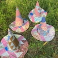 thumbnail image 3 of Jollup The Quilted Witch Hat | Handcrafted Folk Art Hat, Adult Vintage Cottagecore Halloween Witch Hats, Renaissance Witchy Vibes, 3 of 8