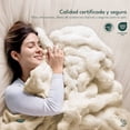 thumbnail image 4 of Dreamlab Frazada Tipo Piel de Conejo Ultrasuave Hipoalergénica. Cobija Felpa Doble Capa Polar. Manta Decorativa para Cama o Sofá, Gruesa y Cálida. Color Marfil, 4 of 5