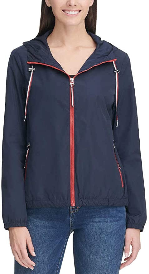 Tommy Hilfiger All Weather Jacket, White/Navy Medium NEW Walmart.com