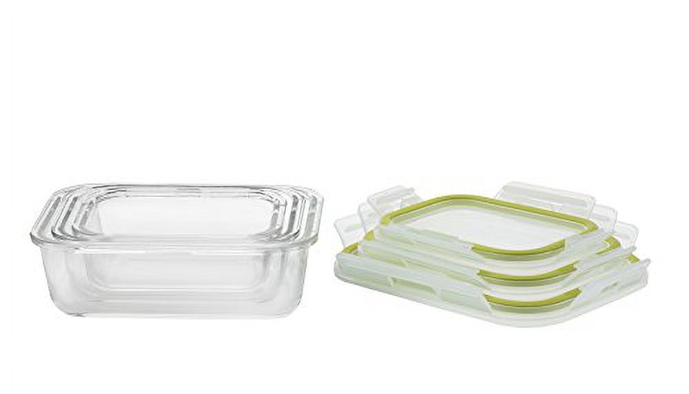 Komax Oven Safe Rectangular Glass Food Storage Containers (35-oz