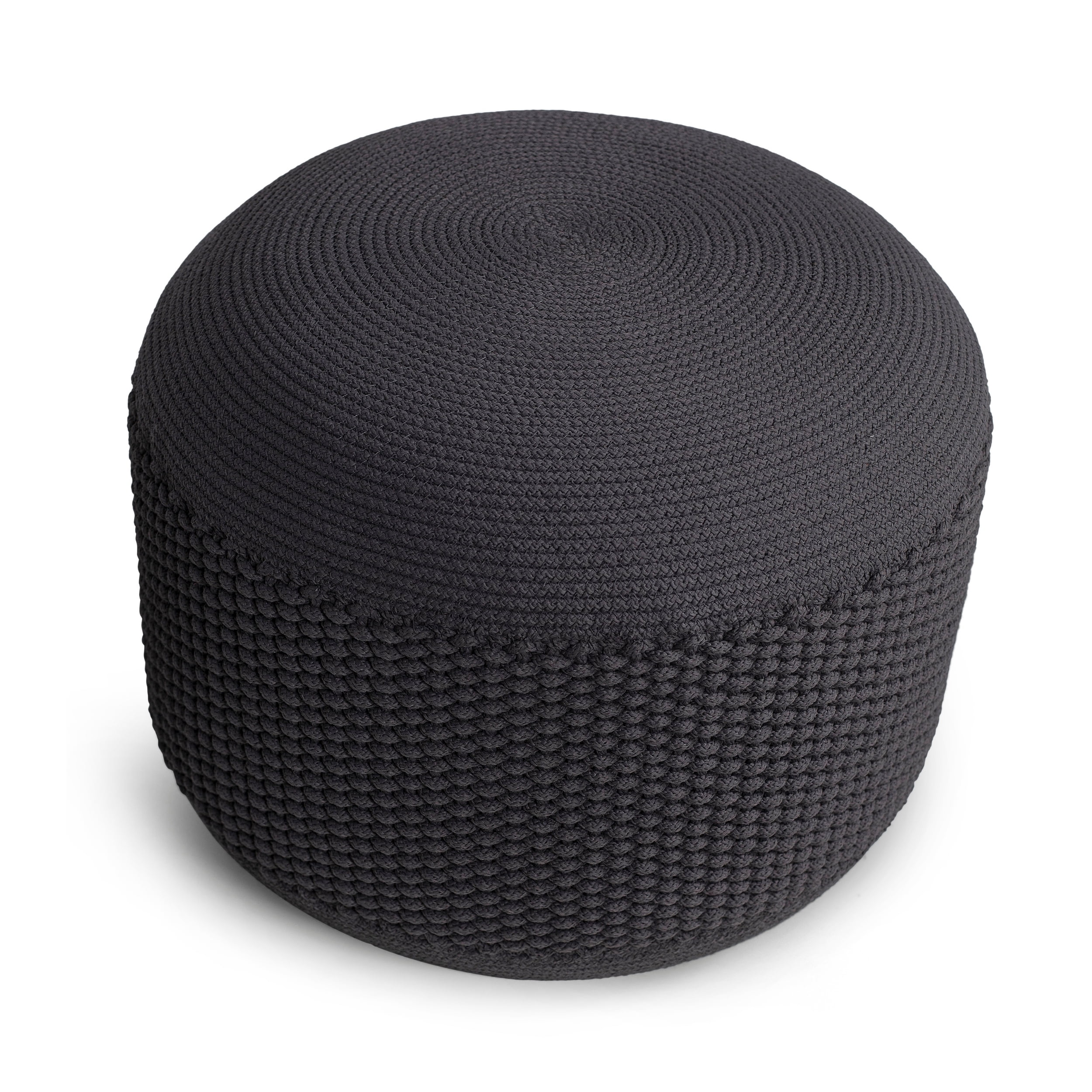 katalog rygte ødemark BirdRock Home Woven Knitted Indoor or Outdoor Pouf - Grey - Walmart.com