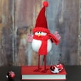 thumbnail image 4 of 14" White and Red Standing Bird Christmas Tabletop Decor, 4 of 7
