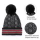 thumbnail image 3 of Gorro de lana para hombre y mujer, gorro de punto con diseño de patchwork y mezcla de lana, gorro cálido con diseño geométrico de diamantes, 3 of 5