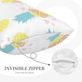 thumbnail image 4 of LNWH Rectangle Pillow Cover, Fashion Fun Pineapple Glasses Cushion Covers Pillowcase for Couch Bedroom Sofa, 20"x30", 4 of 7