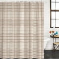 thumbnail image 2 of Buffalo Plaid Bathroom Shower Curtains with 12 Hooks Polyester Waterproof Shower Curtain for Stalls and Bathtubs Sand Beige Cream Farmhouse Gingham Striped Decorative Bathroom Curtain 48x72 Inches, 2 of 9
