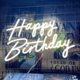 thumbnail image 3 of Happy Birthday Neon Sign, Led Neon Sign Night Light for Wall Decor, Acrylic USB Powered Happy Birthday Led Sign with Hanging Chains, for Party Bar Birthday Party Decoration, 3 of 8