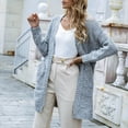 thumbnail image 3 of CEHVOM Cardigan Long Ample Uni à Manches Longues pour Femmes, Manteau, Liquidation, 3 of 8