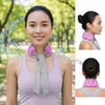 thumbnail image 2 of Yvsxxv Cooling Bandana, Water Absorbent Neck Wrap, Unisex Summer Outdoor Accessory, Pink, 1 Pc, 2 of 7