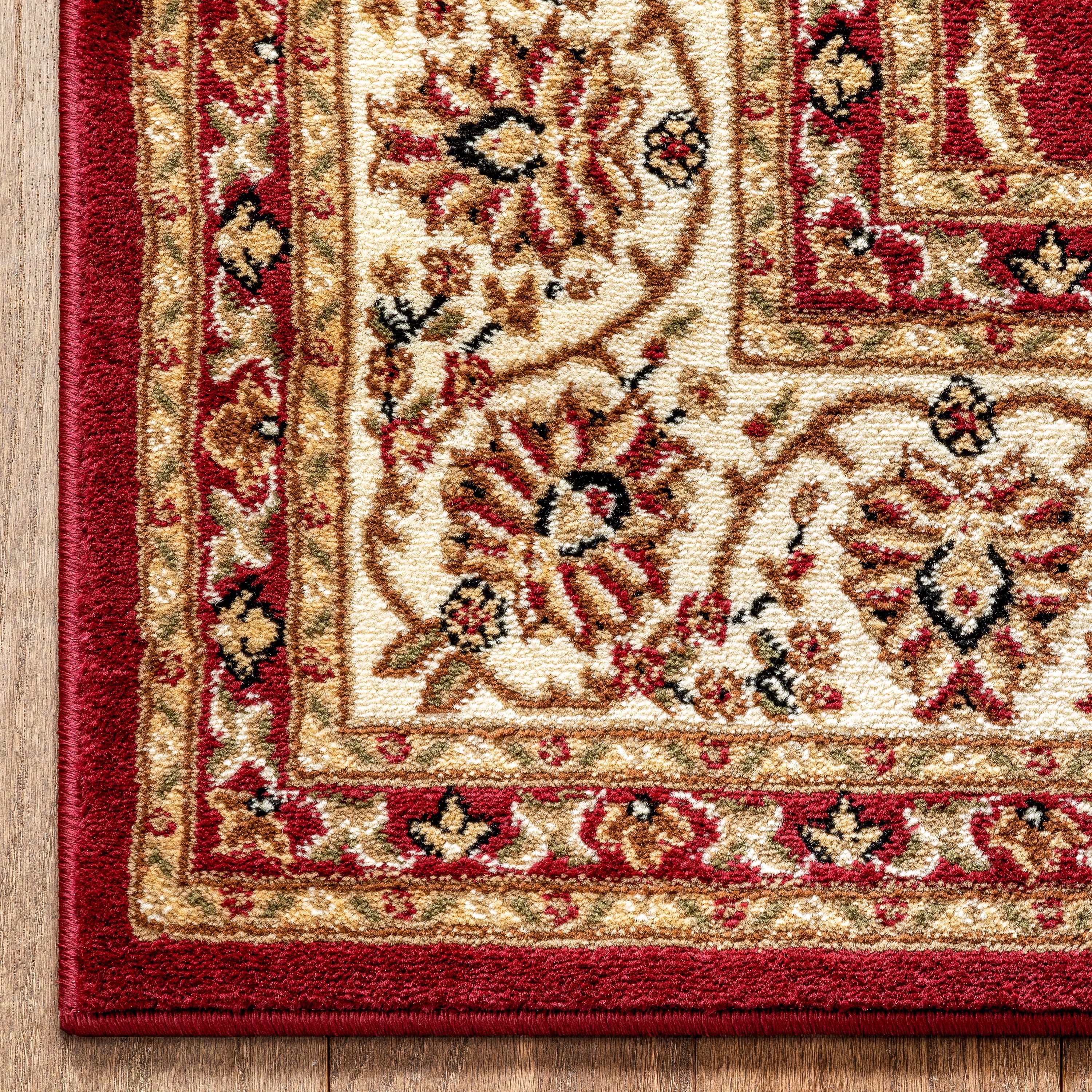 Well Woven Barclay Sarouk Traditional Oriental Panel Red 9'3" x 12'6" Area Rug