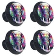thumbnail image 2 of 4 Pcs Elephant Knobs for Kitchen Cabinet Cupboard Dresser Bookcase Drawer Pulls Handles Round Home Decor, 2 of 8