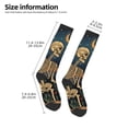 thumbnail image 2 of Daiia Sports Socks Romantic Skeletons Under Moon Printed Novelty Crew Socks for Men Women Knee High Socks Cotton Socks Soft & Breathable Support Unisex Socks, 2 of 9