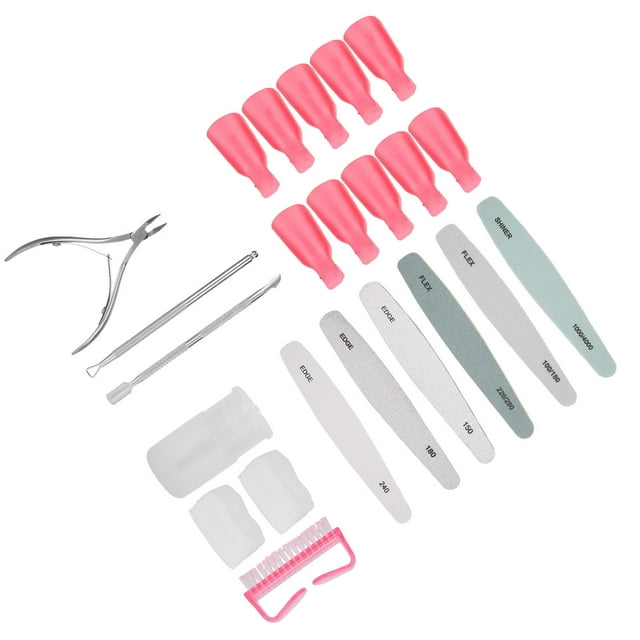 Nail Remover Tools Set Nail Remover Tools Nail Polishing Strip Nail Art Remover Remove Fingernail Cover 13Pcs Nail Remover Tools Set Polishing Strip Wipe Paper Dead Skin Scissors