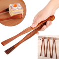 thumbnail image 1 of Pinzas de bambú para pan de 26,5 cm, pinzas para té de bambú, pinzas de madera para asar, pinzas para pan, utensilios de cocina, pinzas de cocina JM, 1 of 5