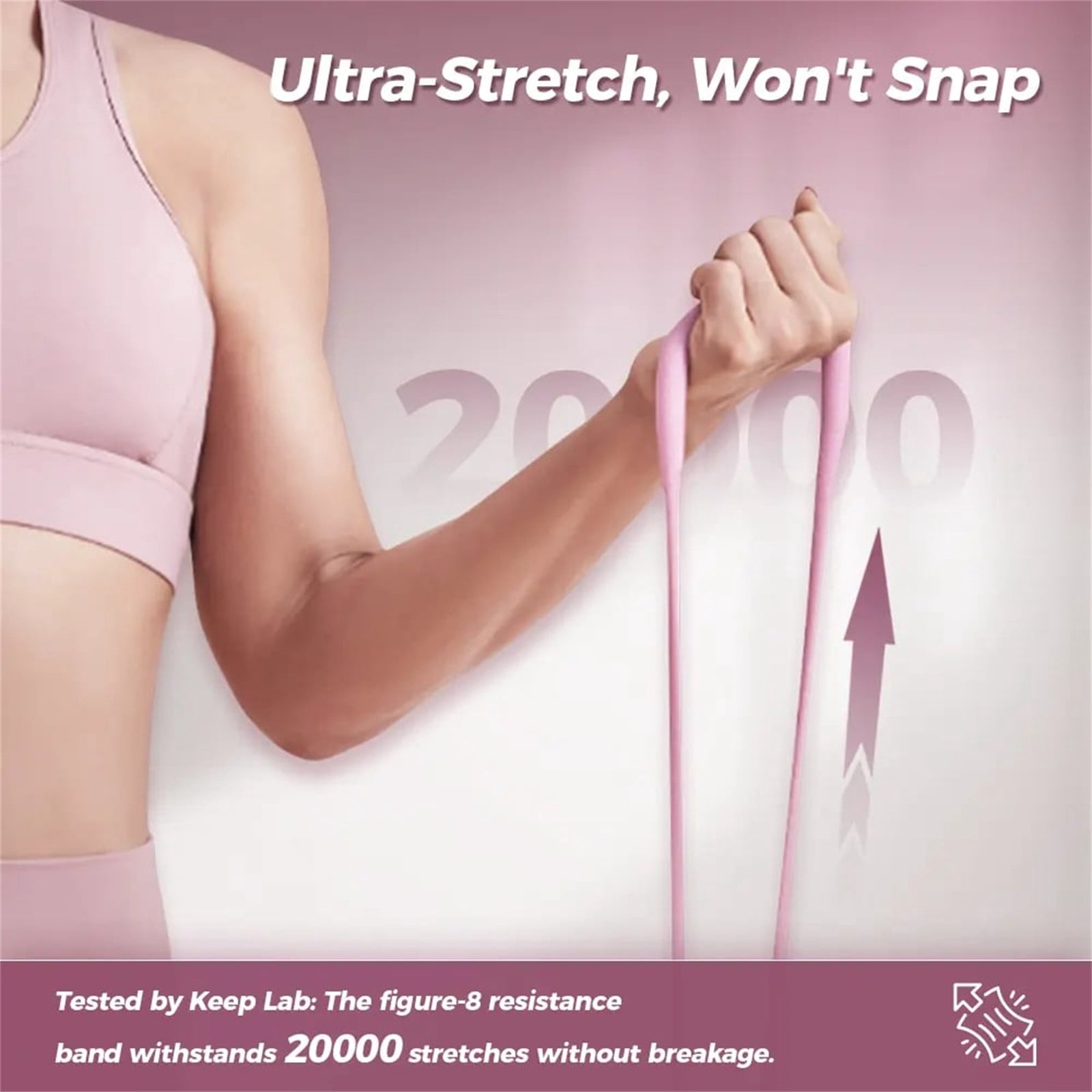 Werulen Figure 8 Resistance Band for Women, TPE Material Exercise Band, Back Training Elastic Band, Portable Fitness Band, Home Workout Resistance Tool