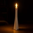 thumbnail image 6 of Cififendec 2Pcs Halloween Ghost Flameless Taper Led Candle, 9.45"×1.57", Spooky Simulation Flame LED Candle for Mantel Scene Setting Choice, 6 of 6