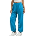 thumbnail image 2 of MYAOYINo Boundaries Womens Athletic Sweatpants High Waist Cuffed Joggers with Side Pockets, 2 of 6