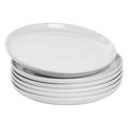 thumbnail image 2 of 10 Strawberry Street Double Line 8.25" Round Stoneware Salad Plate, Set of 6, White, 2 of 6