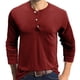 thumbnail image 2 of Camisas de Hombre Blusas de Manga Larga Con Cuello Redondo Musculoso Musculoso Básico Blusa de Color Puro Sólido Camiseta Top Odeerbi ODB122093, 2 of 4
