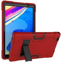 SOATUTO for VANKYO MatrixPad S20 Case Hybrid Three Layer Shockproof Armor Rugged Hard Back Cover Built in Kickstand for Hytab Plus 10WB2/Duoduogo/Facetel Q3 Pro/Toscido Tab P20 P101 10" - Red Black
