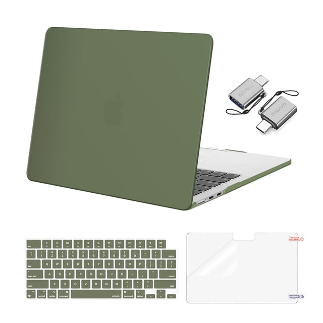 Funda MOSISO compatible con MacBook Air de 13,6 pulgadas, color verde militar