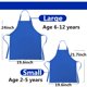 thumbnail image 3 of Crjhns Conjunto De Delantal Y Gorro De Cocinero Para Niños Delantales Infantiles De Algodón Ajustables Con Bolsillo Grande Delantales Con Pechera De Cocina Para Niñas Y Niños Azules Para Cocinar, Horn, 3 of 5