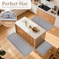thumbnail image 4 of MeyJey Kitchen Rug Set 3 Piece, Non Slip Machine Washable Mats for Home Floor and Living Room, Gray, 4 of 11