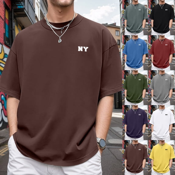 Polo T Shirts for Men 1/4 Short Sleeve Big & Tall Summer Tennis Tshirts Regular Fit Printing Crew Neck Summer Beach Basic Streetwear