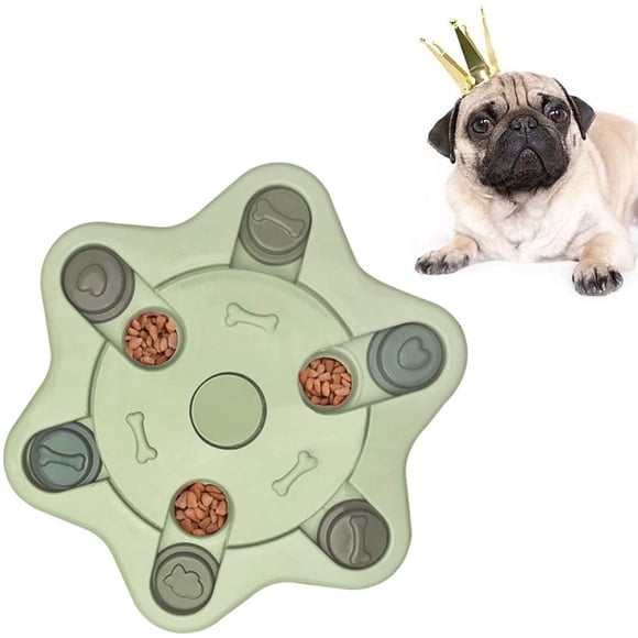 Dog Brain Games Training for Boredom, Pet Puzzle Feeder Toy Improve Intelligence Fun Treats Dispenser Interactive Toys Hide and Seek Food (Green)