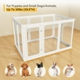 thumbnail image 6 of Clear Acrylic Plastic Dog Playpen Indoor, for Puppy Cat Rabbit Ferret Transparent Pet Pen, Easy Assemble Whelping Crate Kennel Cage Enclosure, Preferable for Small Dogs (29.5“ Height, 10Pcs, White), 6 of 8