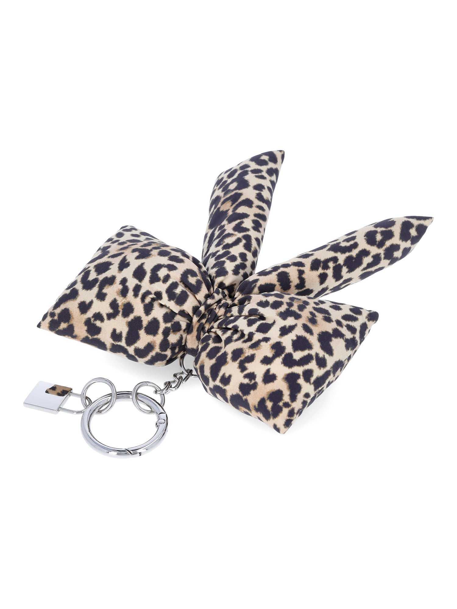 No Boundaries Women's Bag Charm, Leopard Puffer Bow