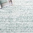 thumbnail image 6 of SAFAVIEH Rumi Barrett Striped Polyester Shag Area Rug, Aqua/Ivory, 8' x 10', 6 of 7