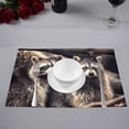 thumbnail image 2 of MKHERT Cute Raccoons in Zoological Garden Funny Animal Placemats Table Mats for Dining Room Kitchen Table Decoration 12x18 inch,Set of 4, 2 of 4